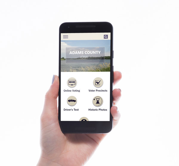 Adams County mobile mockup