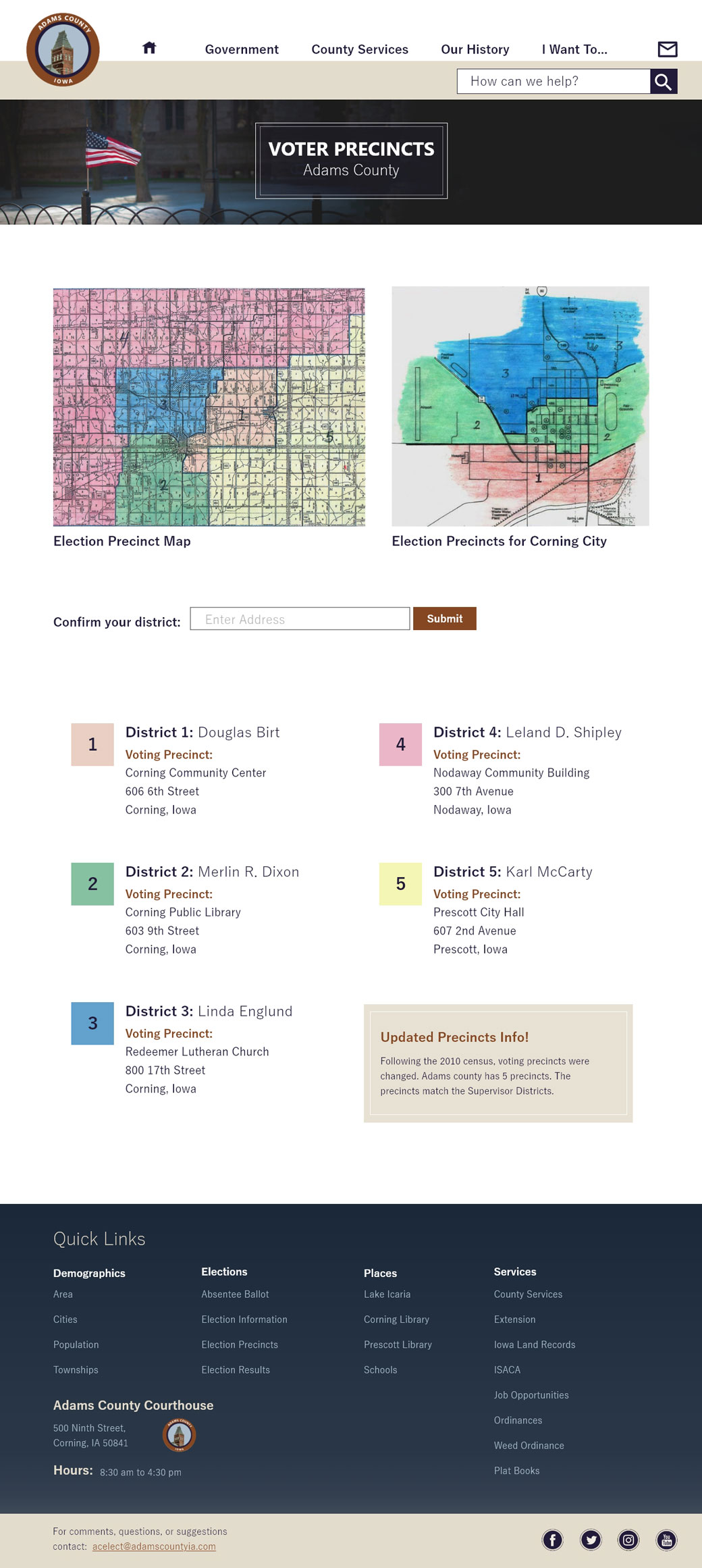 Adams County Elections Page 