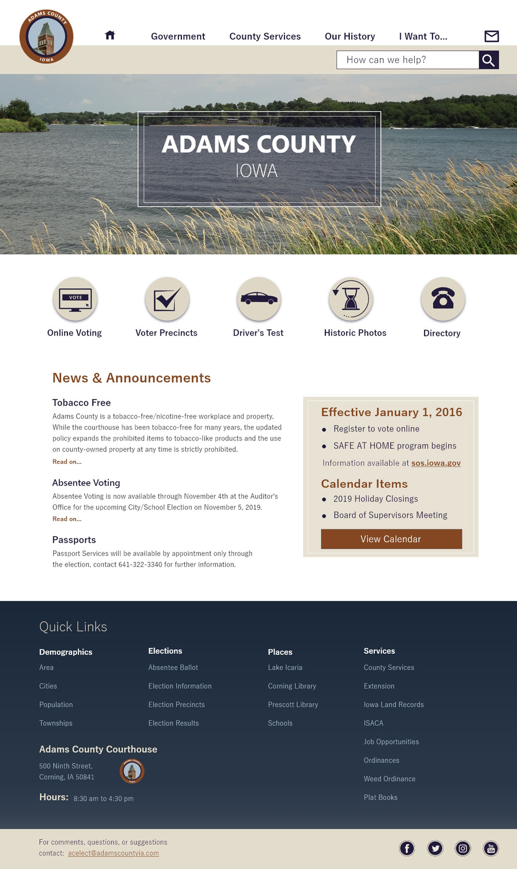 Adams County Home Page