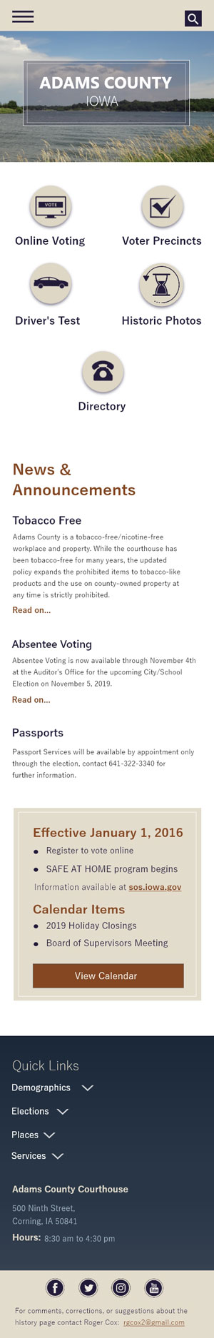 Adams County mobile Home Page