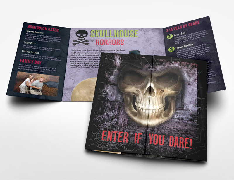 Haunted House gate fold mockup