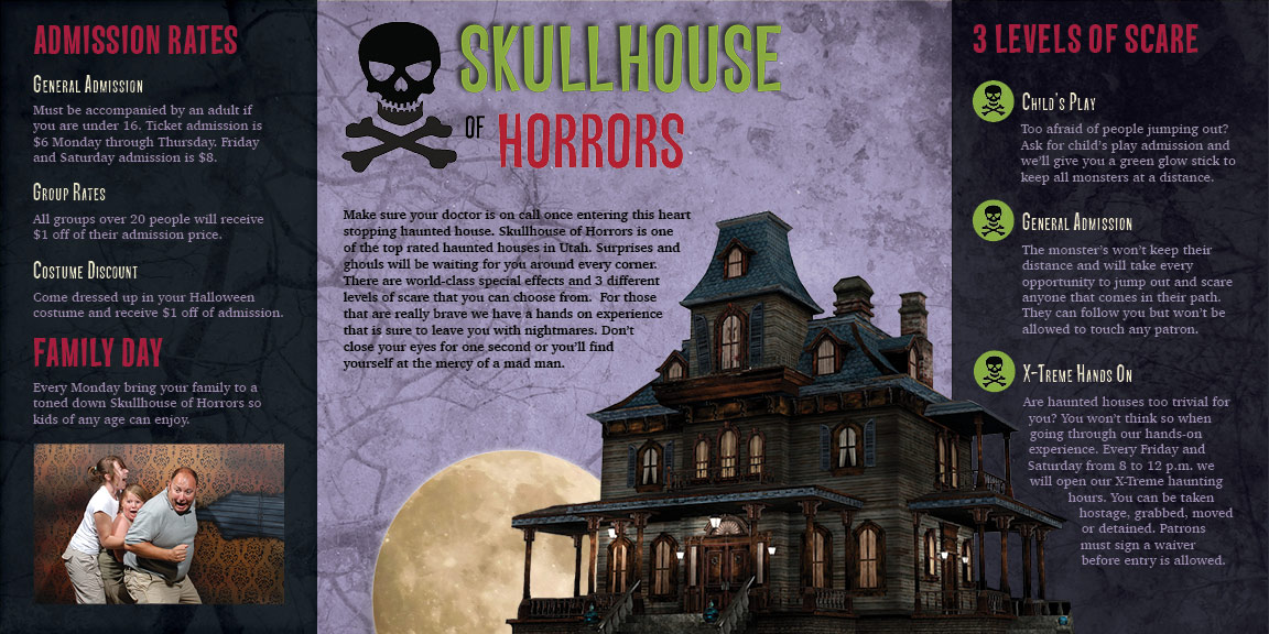 Outside cover of Haunted House Gatefold Brochure