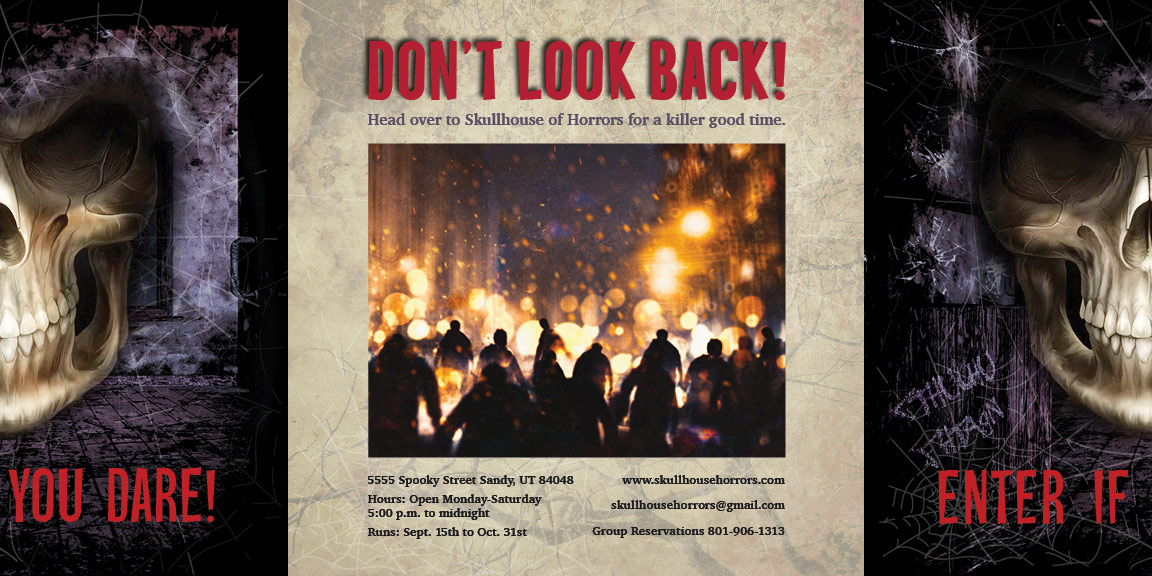 Outside cover of Haunted House Gatefold Brochure