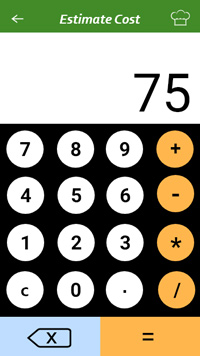 Catered Kitchen calculator screen thumbnail