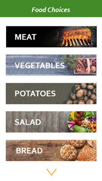 Catered Kitchen food choices screen thumbnail