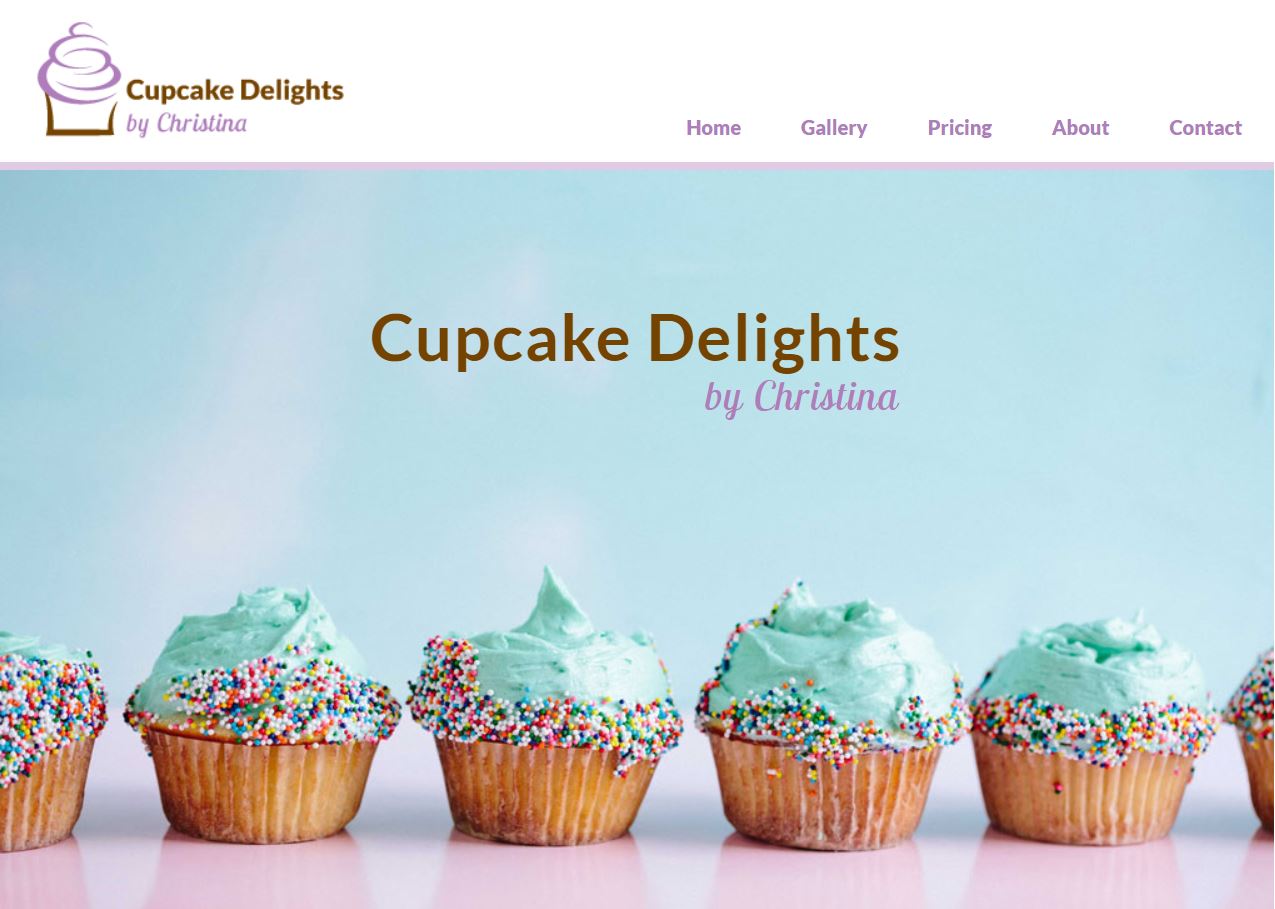 Cupcake Delights by Christina home page