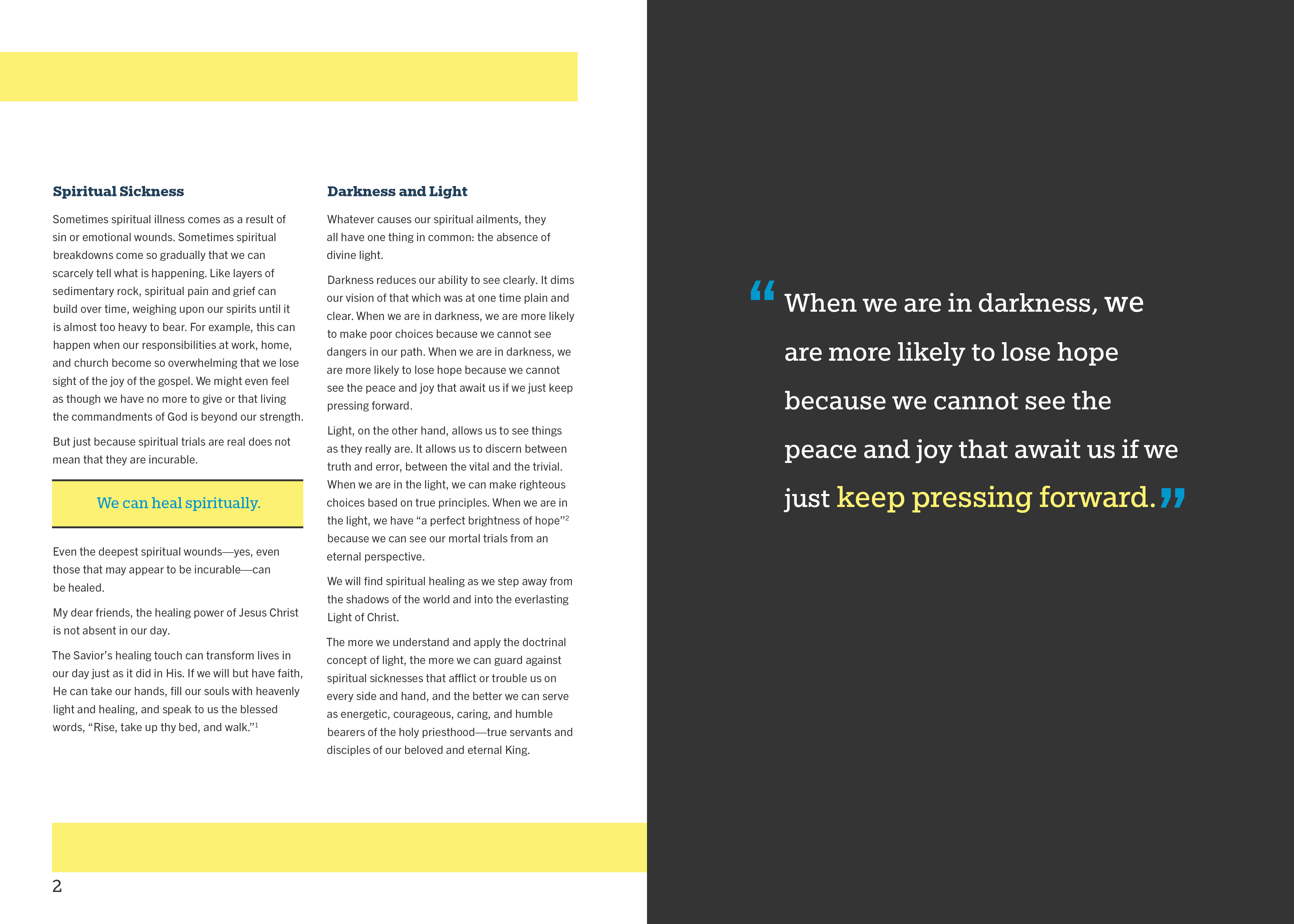 Second page spread of gift booklet