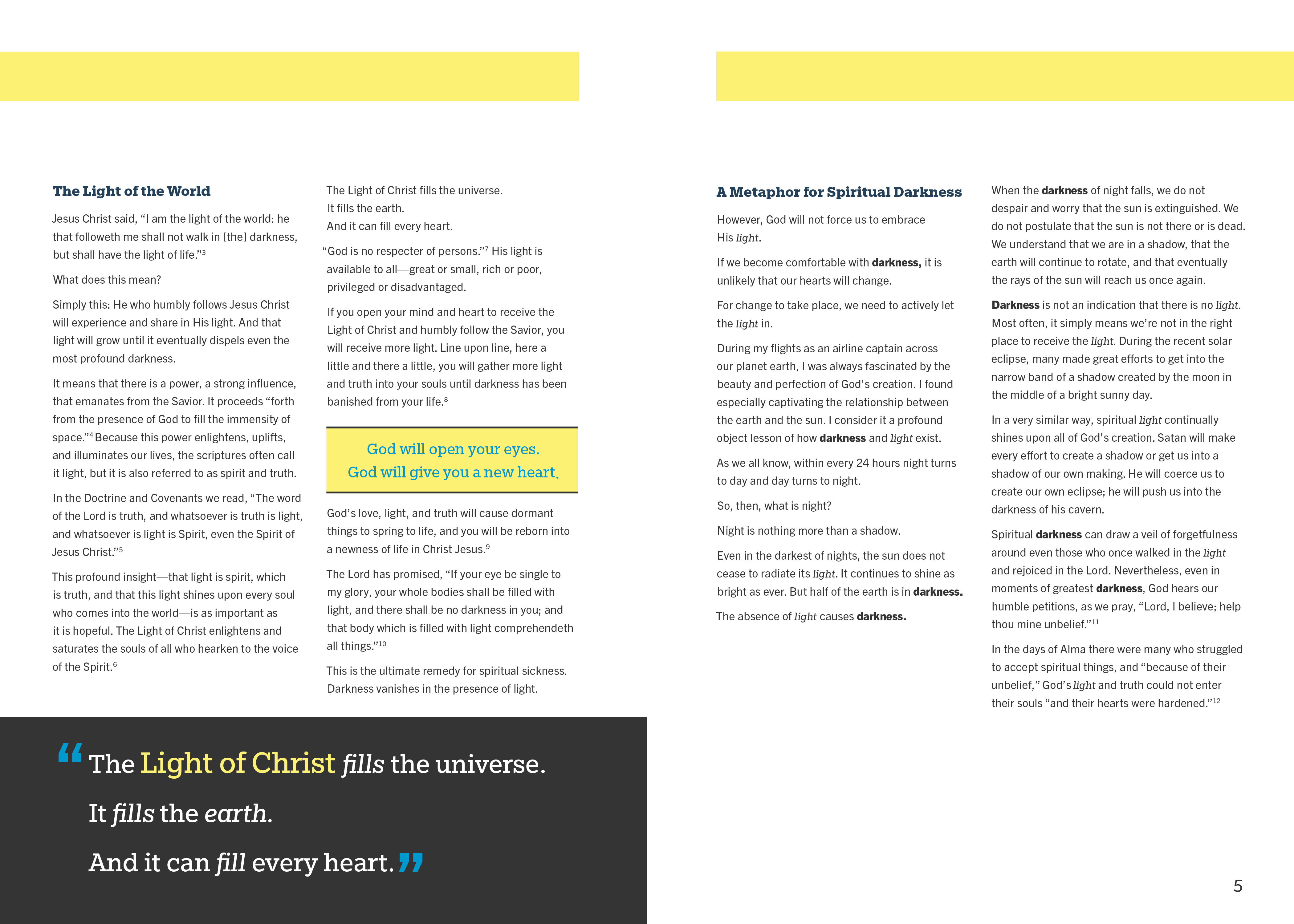 Third page spread of gift booklet