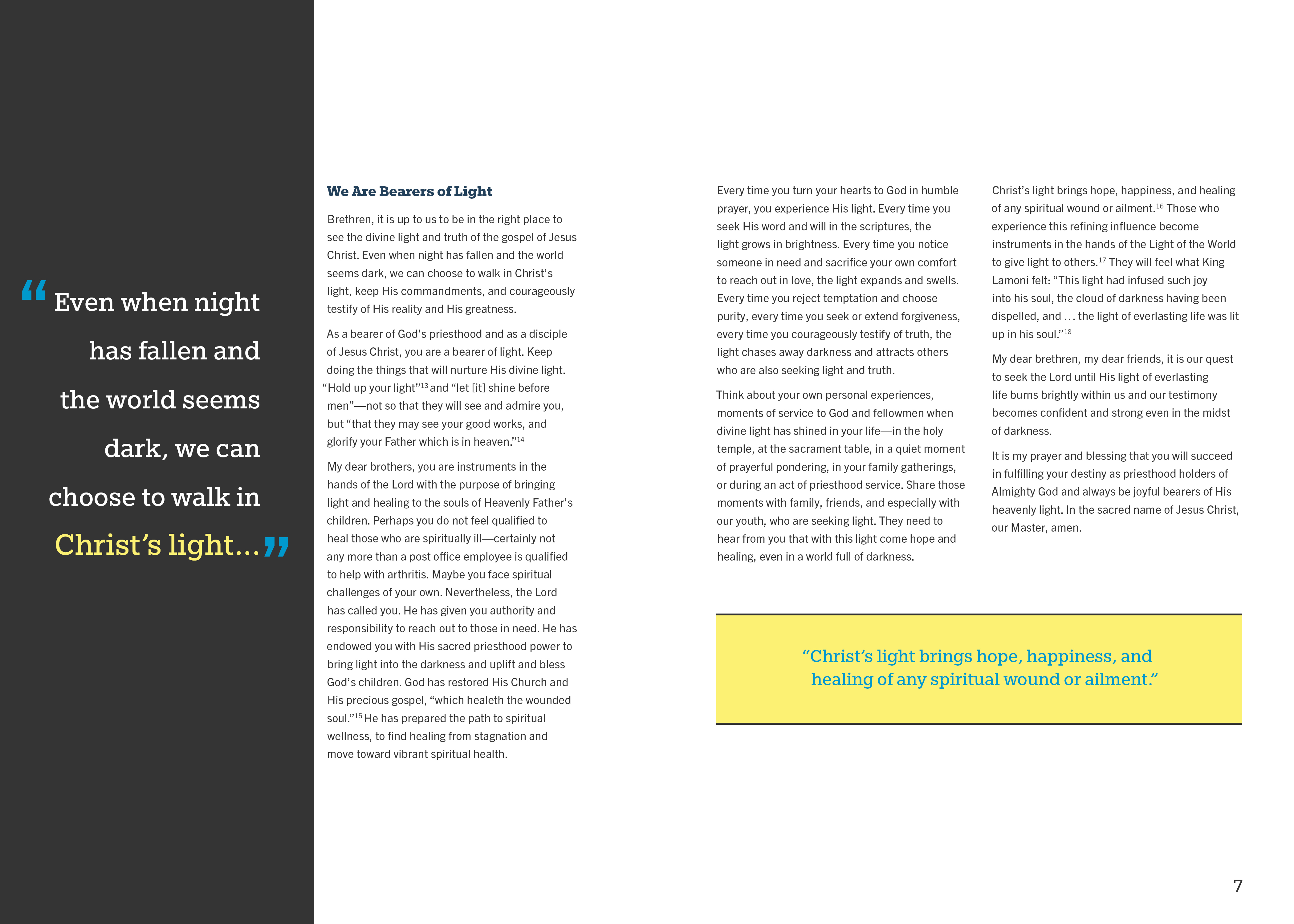 Fourth page spread of gift booklet