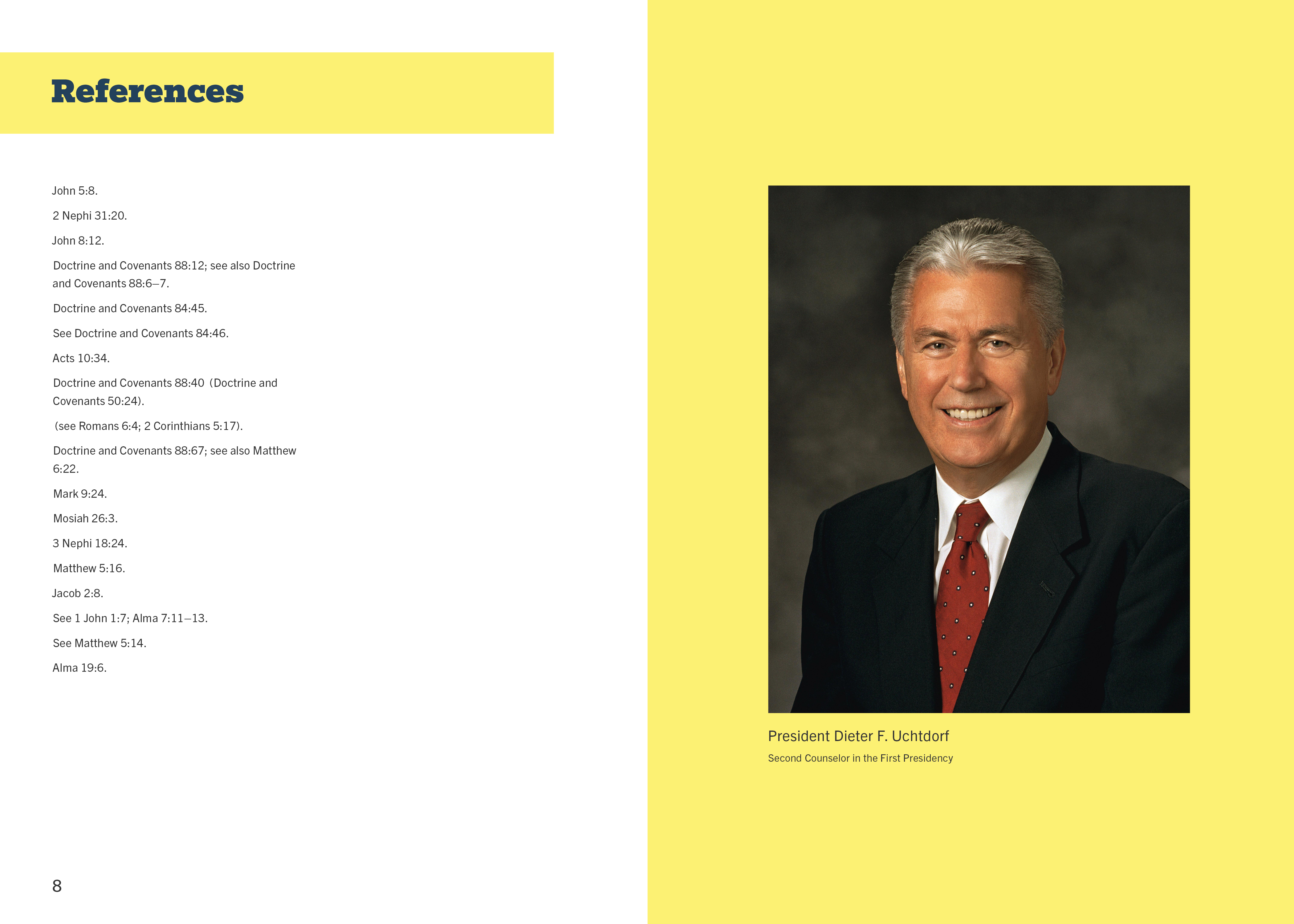 Fifth page spread of gift booklet