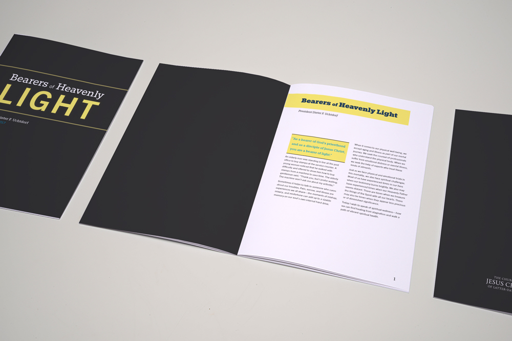 Front page, cover, and back cover mockup for conference gift booklet