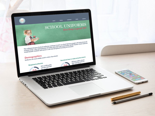 Informing America home page mockup