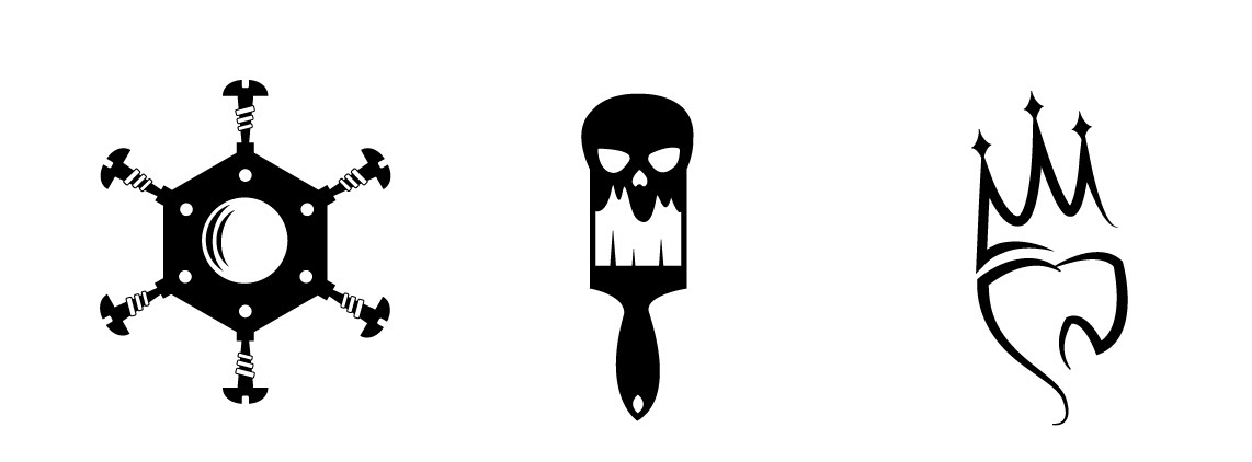 Combination Symbols black and white logos