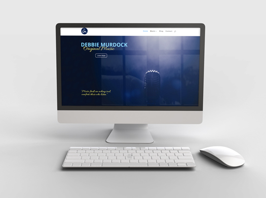 Debbie Murdock music website mockup