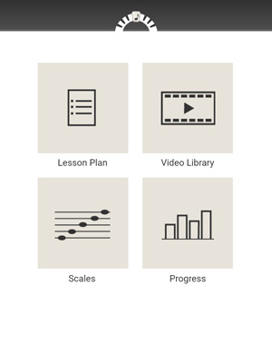 Professional App home screen for tablet view