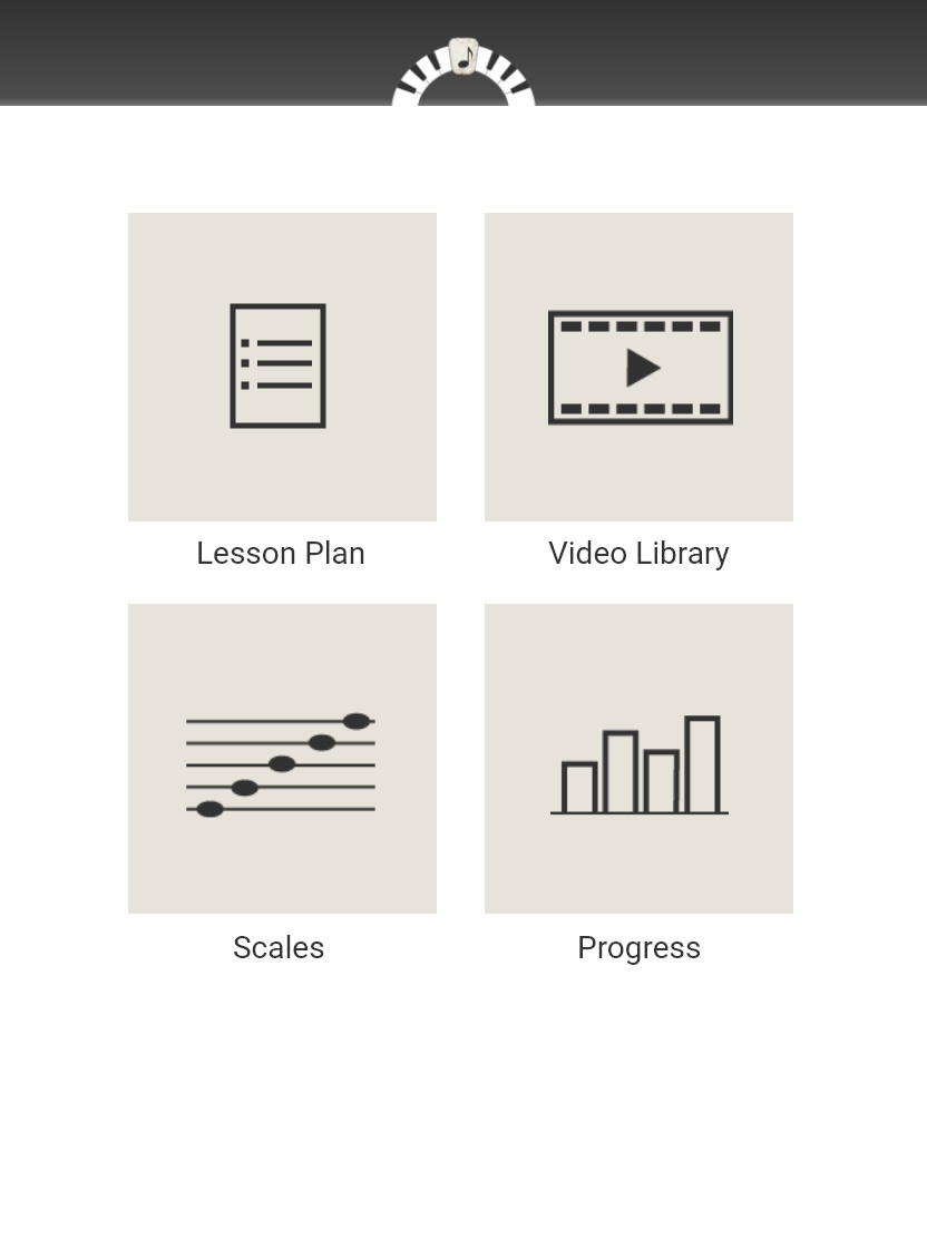 Professional App home screen for tablet view